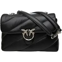 Pinko Bolso de hombro negro / plata