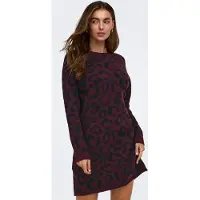 ONLY Vestido de punto 'ONLJade' rojo vino / negro