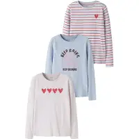 Name it Camiseta 'NKFNIANA' azul claro / rosa pastel / rojo oscuro / negro