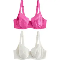 Next Sujetador rosa / blanco