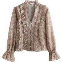 Next Blusa verde pastel / verde claro / rosa / altrosa