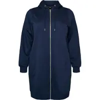 Zizzi Sudadera con cremallera 'Flamela' azul oscuro