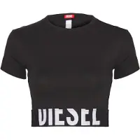 Diesel Camiseta negro / blanco
