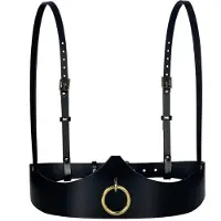 Haute Cuir Cinturón 'Ringed Venus Underbust Harness' negro
