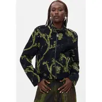 Desigual , Cazadora Estampada flocada, Mujer, Negro, L