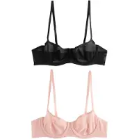 Next Sujetador rosa / negro