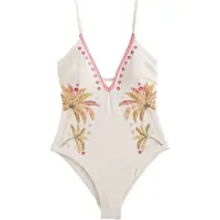 Next Traje de baño miel / kiwi / frambuesa / offwhite