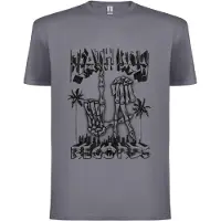 Rockshirts Camiseta 'Death Row Records LA Hands' gris