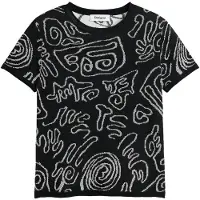 Desigual , Camiseta Punto Jacquard, Mujer, Negro, L