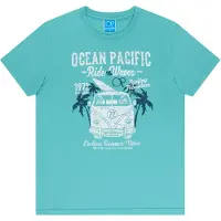 Ocean pacific Camiseta 'Twinny' navy / aqua / blanco