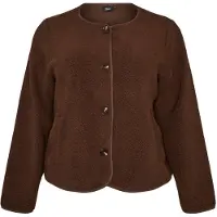 Zizzi Chaqueta polar marrón oscuro