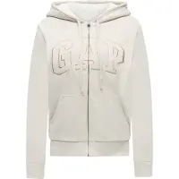 Gap Sudadera con cremallera 'V-FRANCHISE HERITAGE' beige / blanco