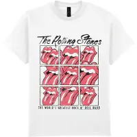 The Rolling Stones Camiseta 'Rolling Stones World Greatest Rock n´Roll Band T-Shirt' blanco