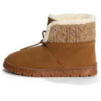 Minnetonka Botines con cordones 'Norean' crema / beige moteado / marrón