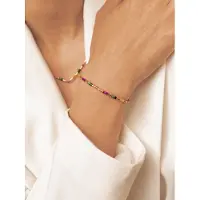 Hey Happiness Pulsera 'Candy Color Tube Bead' oro
