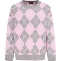 MyMo ROCKS Jersey gris / rosa / blanco