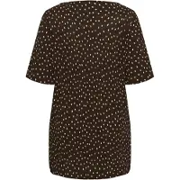 KAFFE CURVE Túnica 'Myra' beige / marrón oscuro
