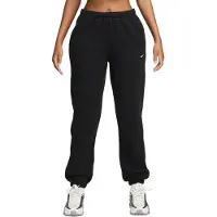 Nike - Women's Studio Fleece MW MR Std Cuffed Pant - Pantalones de deporte size XS, negro