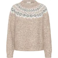 Kaffe Jersey 'KABerta' beige moteado / negro / blanco