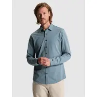 Cast iron Camisa 'Shirt in twill jersey with Kent collar' azul