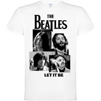 The Beatles Camiseta 'Beatles – Let It Be T-Shirt' blanco