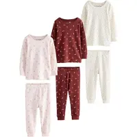 Next Pijama marrón / rosa / blanco