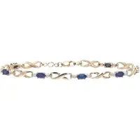 Diamant L'Eternel Pulsera 'Armband aus 375 Gelbgold mit Diamant mit Saphir' dorado