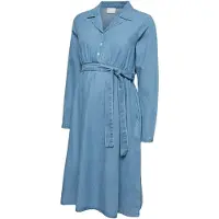 Mamalicious Vestido camisero 'MLValetta' azul denim