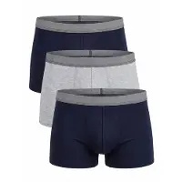 Trendyol Calzoncillo boxer navy / gris / gris moteado