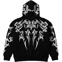 Kleidermafia Sudadera 'Oversize Mafia Tribal Hoodie - Black' negro