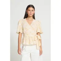 B.young Blusa 'BYXFIMMA ' amarillo claro / blanco