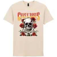 Guns n' Roses Camiseta 'Guns N´Roses Rose Skull T-Shirt' blanco natural