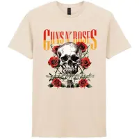 Guns n' Roses Camiseta 'Guns N´Roses Rose Skull T-Shirt' blanco natural