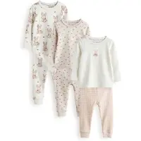 Next Pijama beige / piel / marrón oscuro / blanco