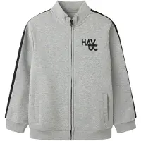 Name it Sudadera con cremallera 'NKMLANCO' gris claro / negro