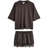 Next Pijama chocolate / blanco
