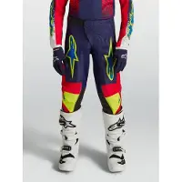 Alpinestars Pantalones Fluid Drag Juvenil 2027 Blue Navy Fire Red White, Talla: 30