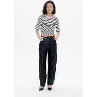 Baum und pferdgarten Jalya Top Black Whisper Stripe Talla: XL | Camisetas de Seda Outlet | Mujer | Negro