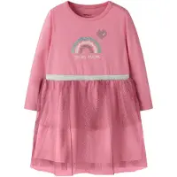 Name it Vestido 'NMFLahappi' pitaya / rosa pastel / plata
