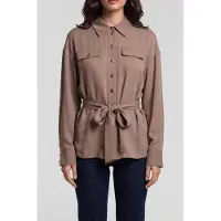 Guess Marciano GUESS Anita Belted Shirt Buff Taupe Talla: 42 | Manga Larga Outlet | Mujer | Negro