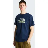 The North Face Camiseta 'Mountain Line' navy / amarillo claro