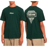 Volcom Camiseta 'LINEAR BSC' beige claro / verde oscuro / blanco