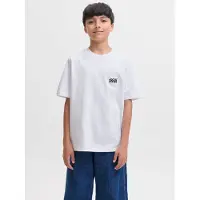 JACK&JONES JUNIOR Junior Camiseta 'JJECOLTON' negro / blanco