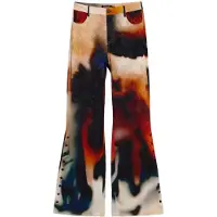Desigual , Pantalón Estampado Largo, Mujer, Viscosa, Negro, L