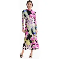 Desigual , Vestido Estampado Largo M. C. Lacroix, Mujer, Viscosa, XL