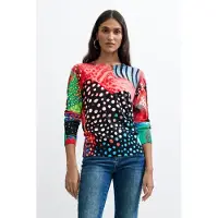 Desigual , Jersey Estampado Colores, Mujer, Negro, S