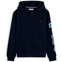 Tommy Hilfiger Sudadera con cremallera navy / azul oscuro / blanco