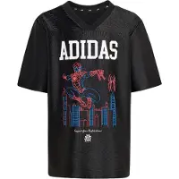 Adidas Camiseta funcional 'Marvel Spider Man' azul oscuro / rojo / negro / blanco