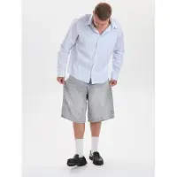 Dxnmxrk Vaquero 'DXHarri Grey Wide Fit Denim Shorts' gris denim