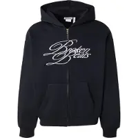 Weekday Sudadera con cremallera azul oscuro / blanco
